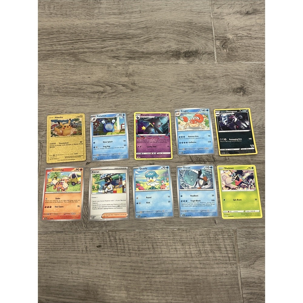 Pokémon Trading Cards Collection Bundle Of 10 Cards